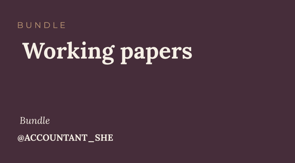 Working papers – bundle 10% off