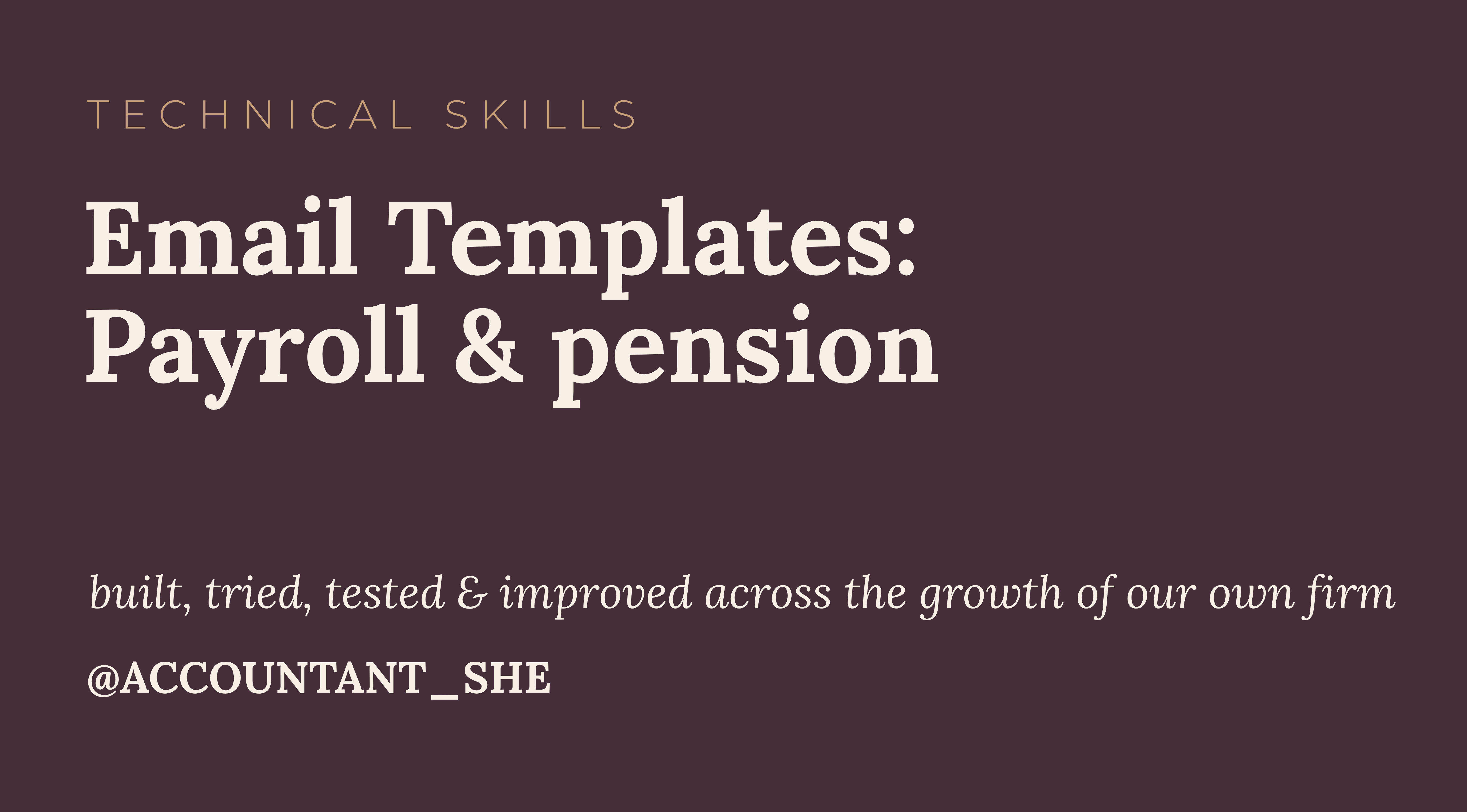 Email templates – Payroll & pension