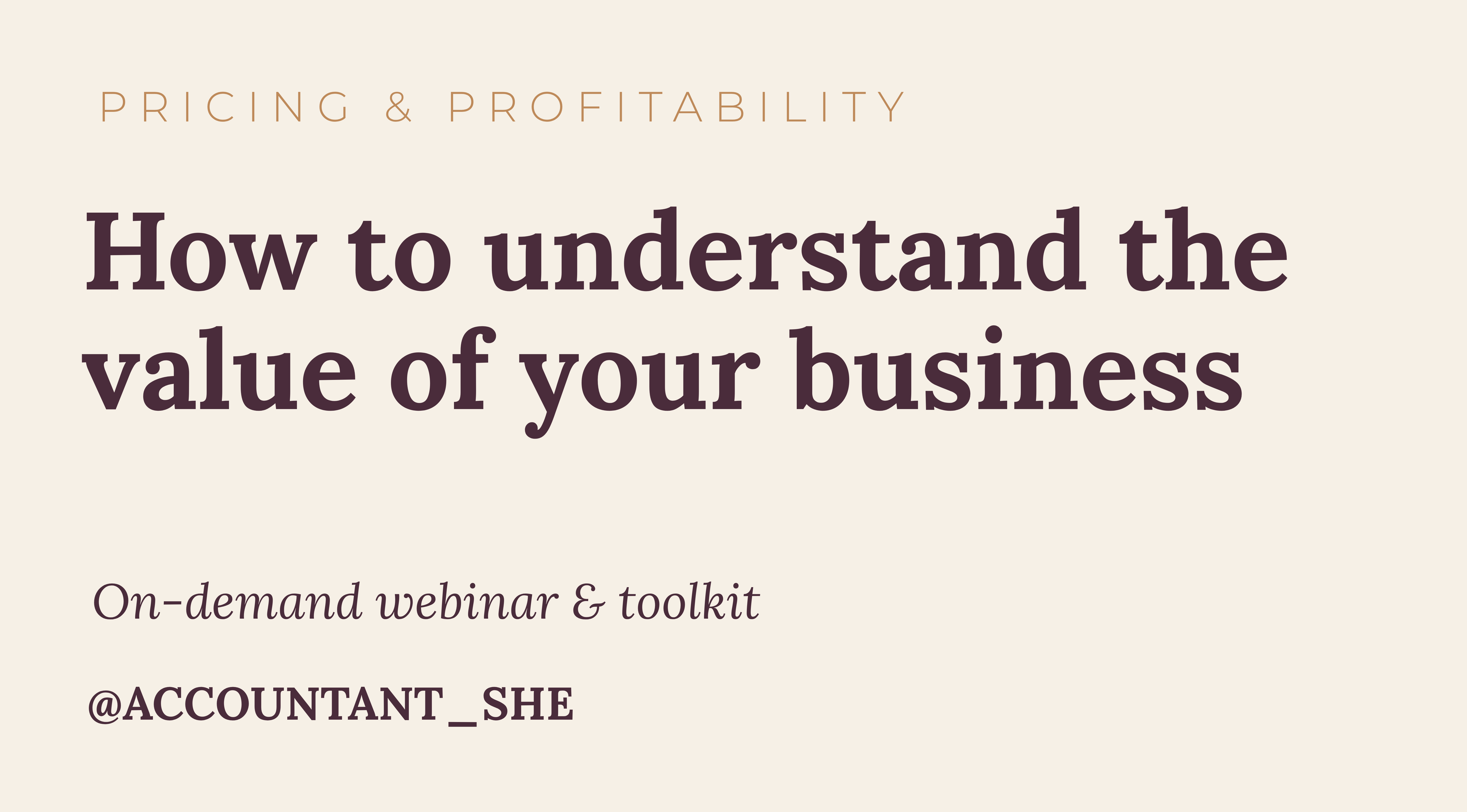 How to understand the value of your business