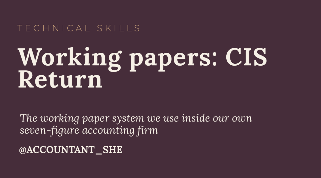 Working Papers – CIS Return