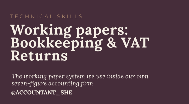Working Papers - Bookkeeping & VAT Returns