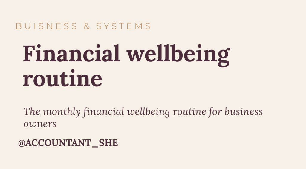 Financial wellbeing for business owners